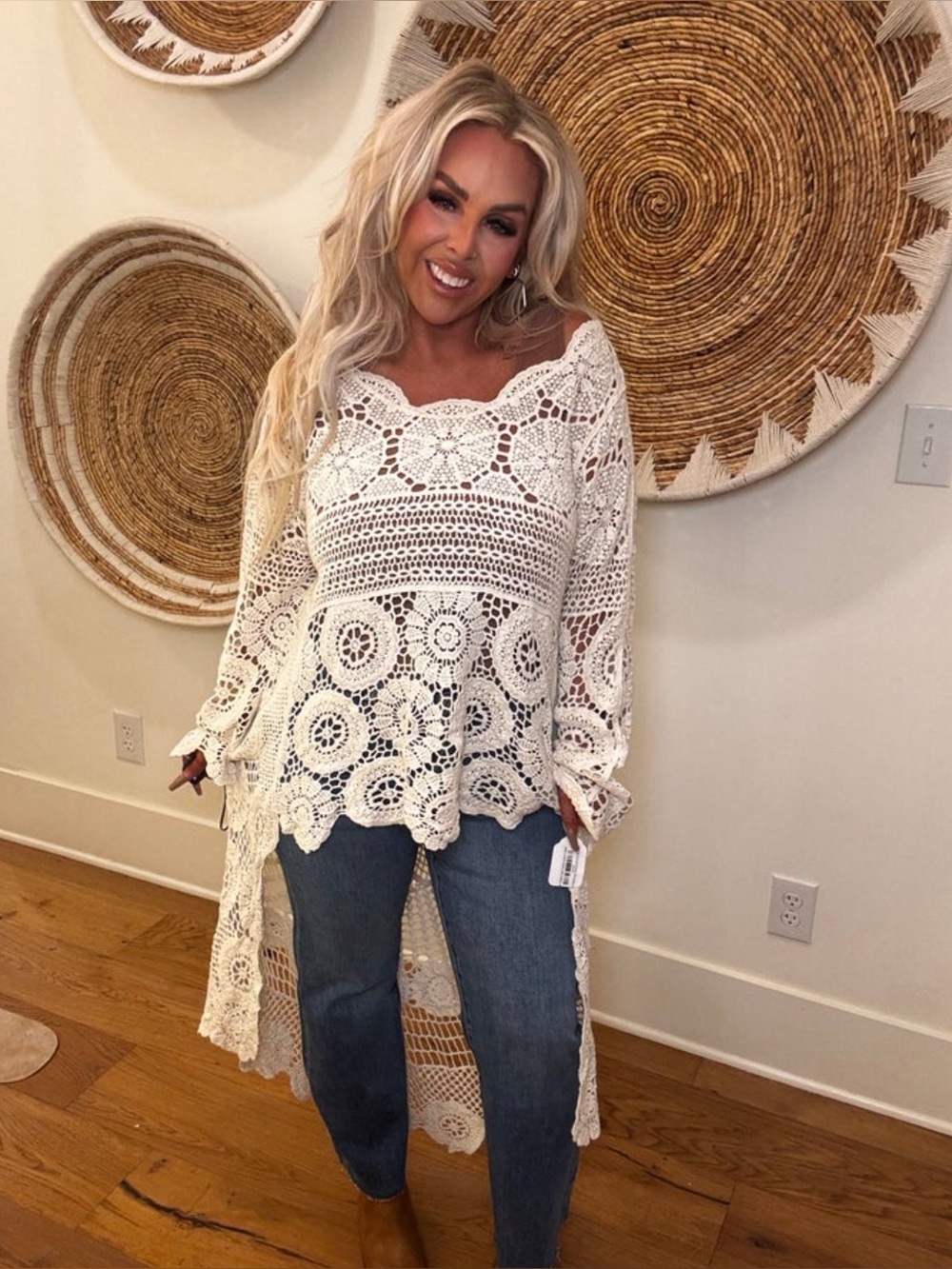 Natural Crochet Pattern Elongated top